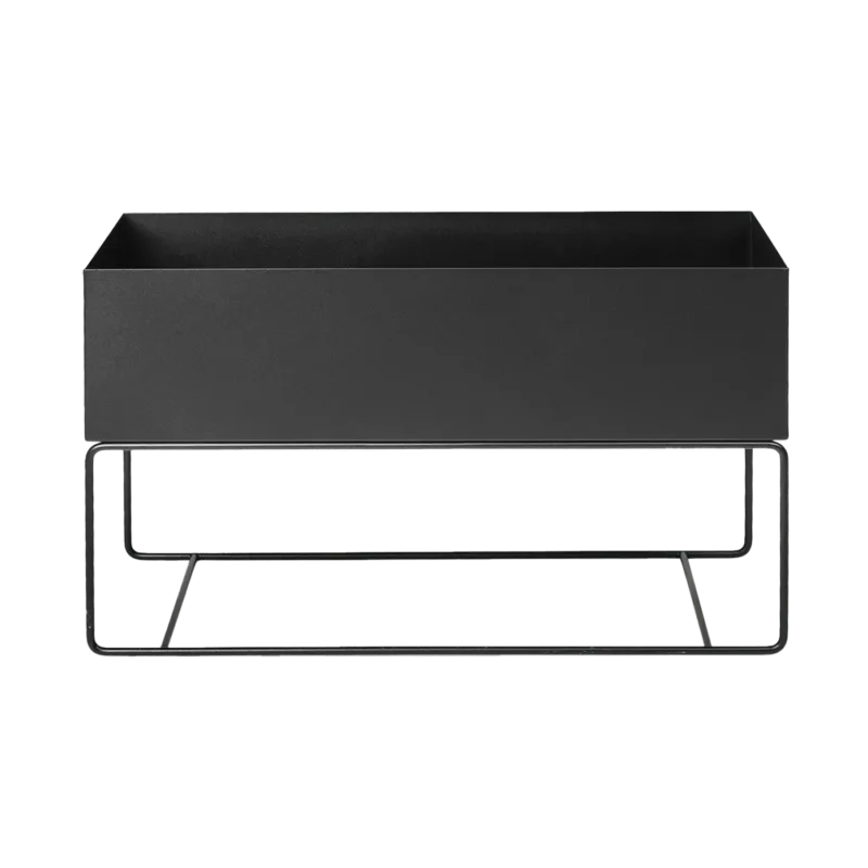 Jardinière avec pieds bas en métal noir - Ferm Living - The Cool Republic