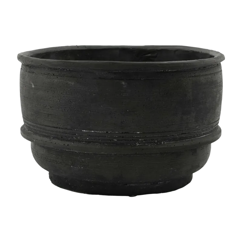 Jardinière Ground en béton noir 14 cm - House Doctor - The Cool Republic