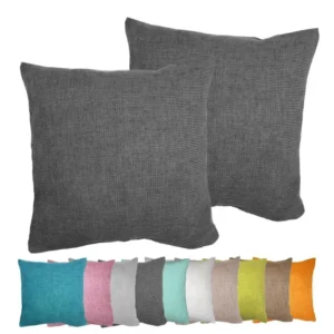 MOON-Luxury 2er Pack Kissenhülle Strukturoptik Chenille garngefärbt 50x50 Dallas