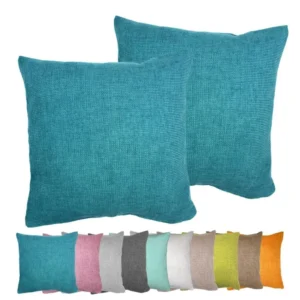 MOON-Luxury 2er Pack Kissenhülle Strukturoptik Chenille garngefärbt 60x60 Dallas