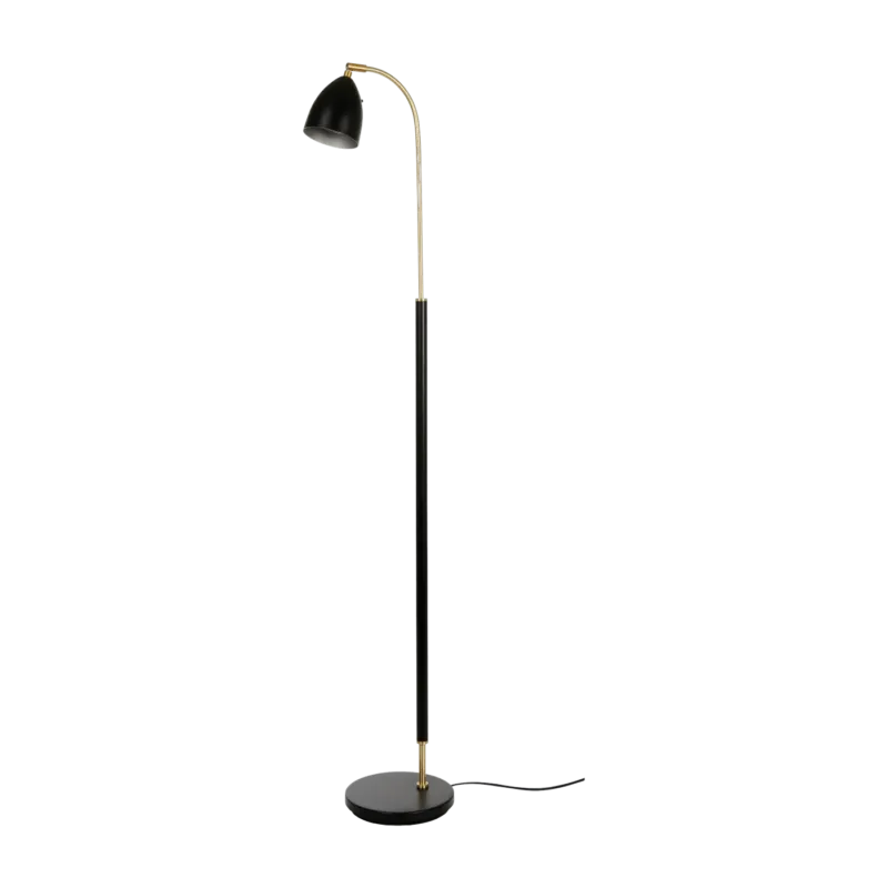 Lampadaire dimmable en laiton et métal noir Deluxe - Belid - The Cool Republic
