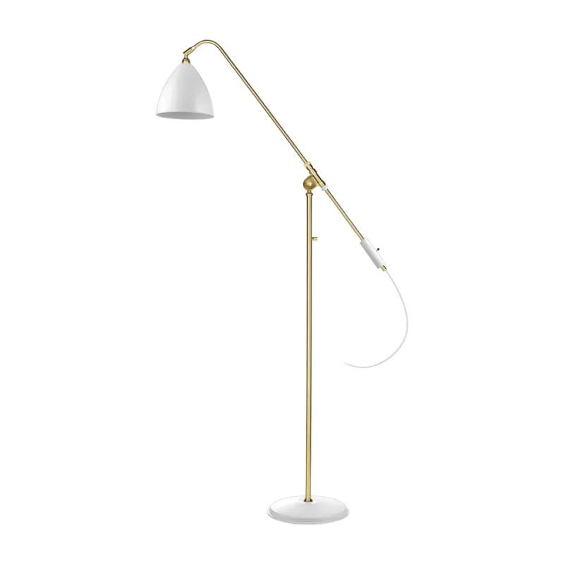 Lampadaire en laiton et métal blanc Bestlite BL4 - Gubi - The Cool Republic
