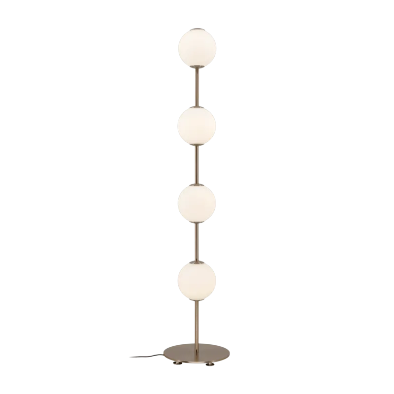 Lampadaire en laiton et verre soufflé opalin 30x128cm Audrey - Umage - The Cool Republic
