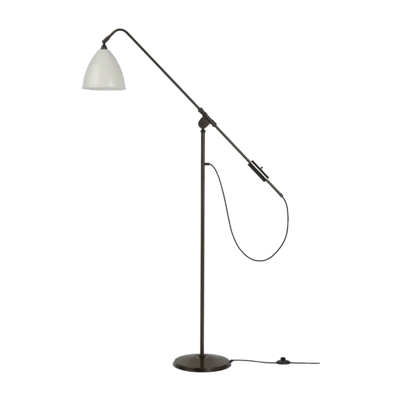 Lampadaire en laiton noir et métal blanc Bestlite BL4 - Gubi - The Cool Republic