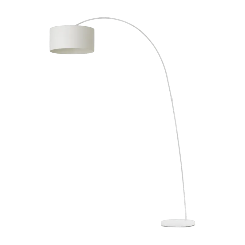 Lampadaire en métal blanc Papua - Faro Barcelona - The Cool Republic