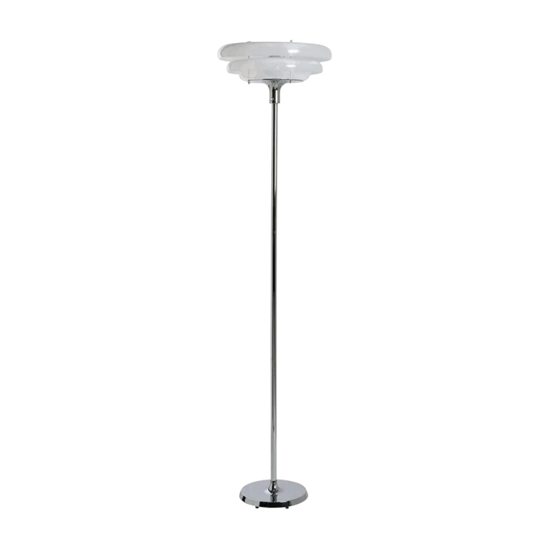 Lampadaire en métal et verre blanc 45x180cm Sunset - Market Set - The Cool Republic