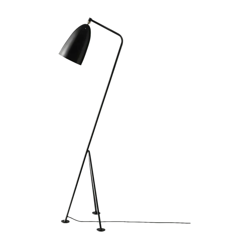 Lampadaire en métal noir semi-mat Gräshoppa - Gubi - The Cool Republic