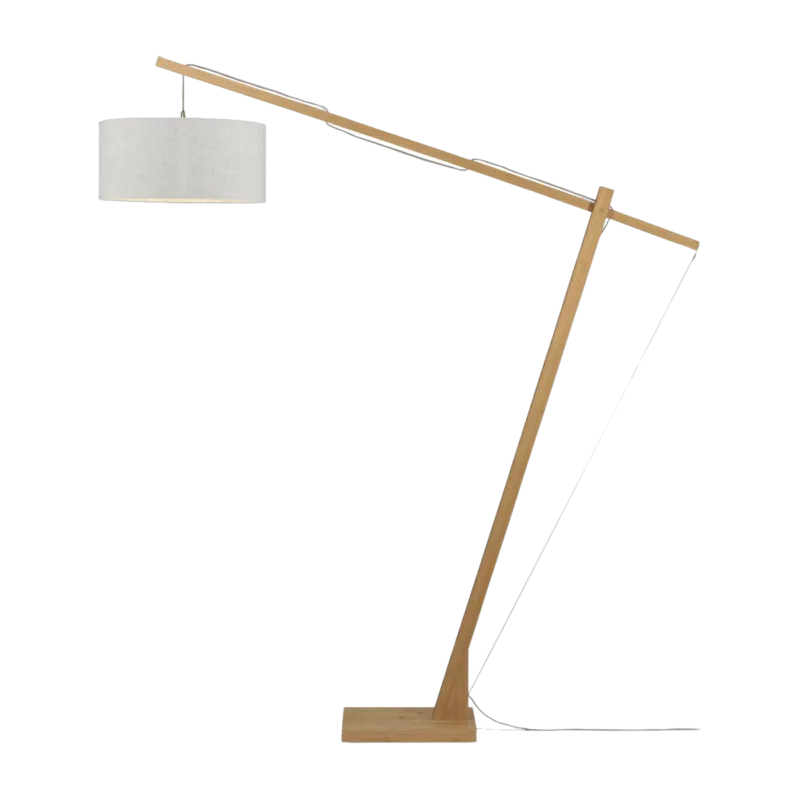 Lampadaire gris en bambou et lin Montblanc - Good & Mojo - The Cool Republic