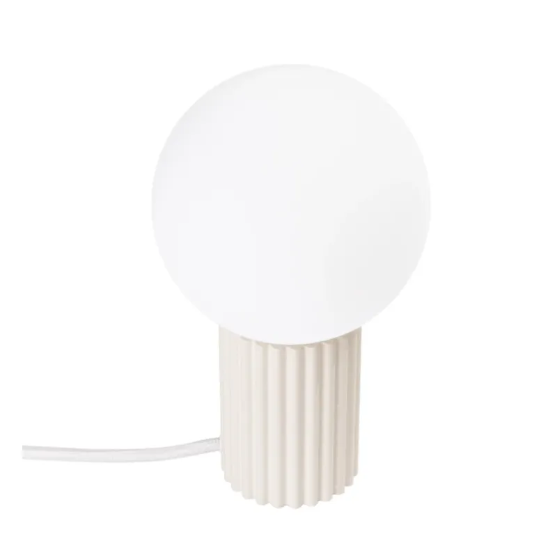 Lampe à poser en aluminium et verre beige 12x19cm Halo - Sollux - The Cool Republic