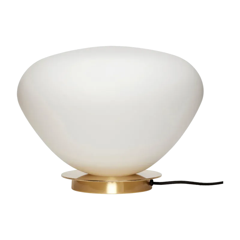 Lampe à poser en laiton blanc 29 x 27 cm - Hübsch - The Cool Republic