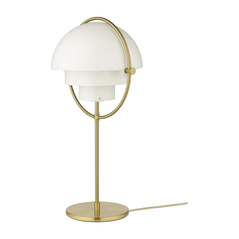 Lampe à poser en laiton doré et métal blanc Multi-Lite - Gubi - The Cool Republic