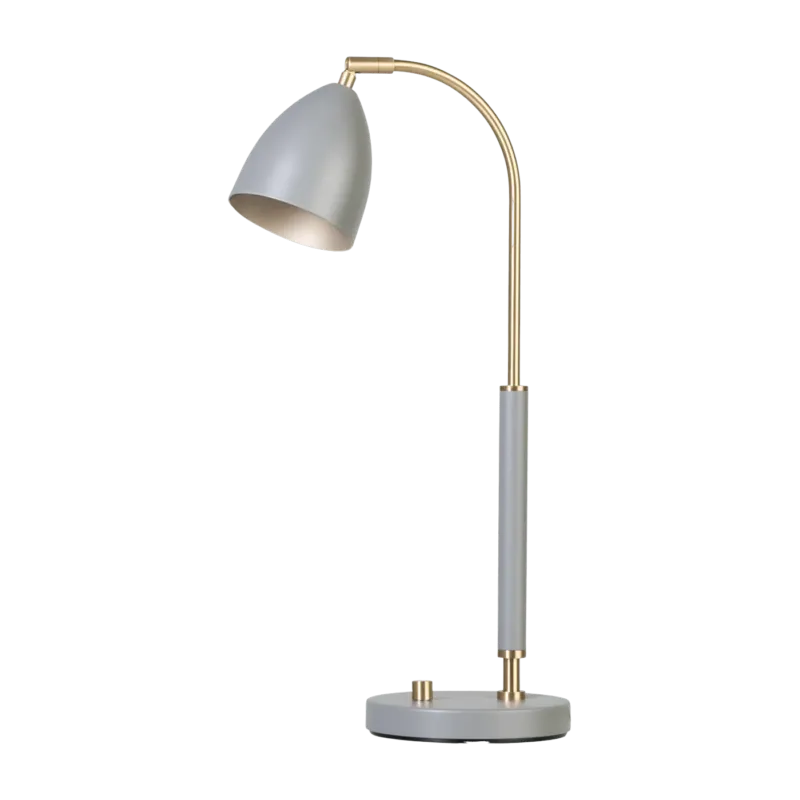 Lampe à poser en laiton et métal gris 50,7 x 9,8 cm Deluxe - Belid - The Cool Republic