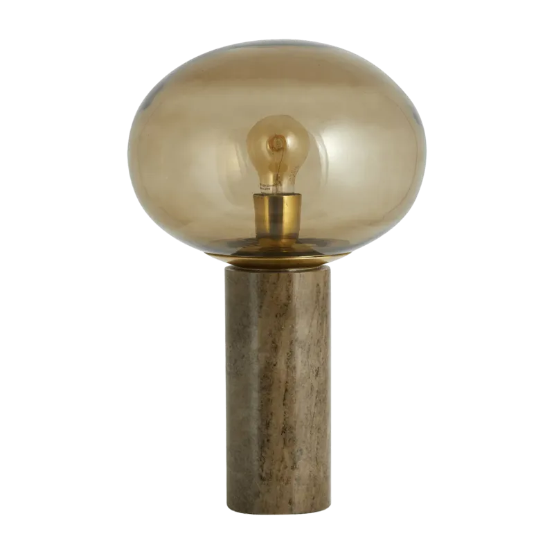 Lampe à poser en marbre et verre fumé 45 cm Bes - Nordal - The Cool Republic