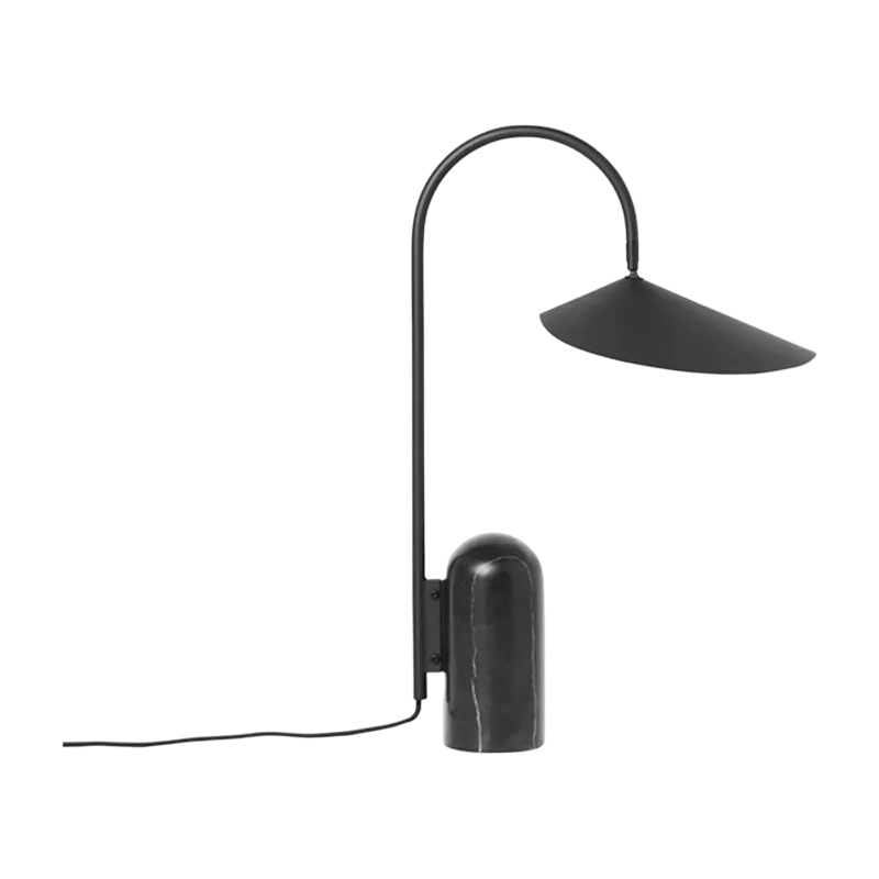 Lampe avec socle en marbre noir 51 cm Arum - Ferm Living - The Cool Republic