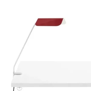 Lampe de bureau à pince en acier rouge Apex - HAY - The Cool Republic