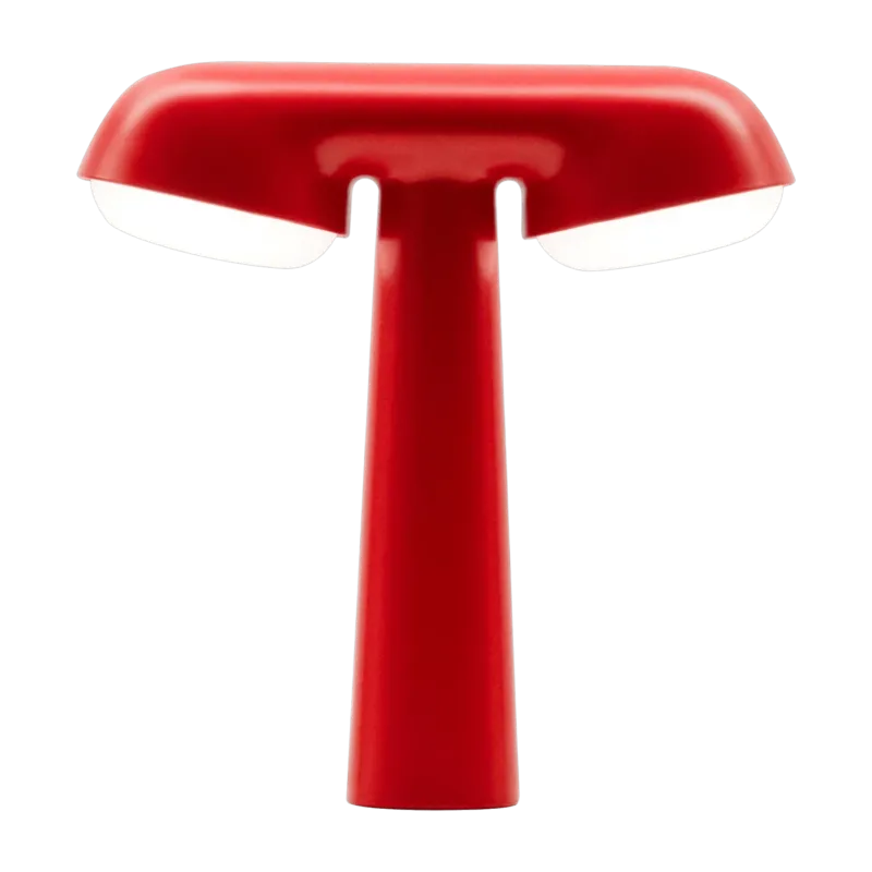 Lampe de table en aluminium rouge 27,5 x 28,5 cm Moustache x SNCF - Moustache - The Cool Republic
