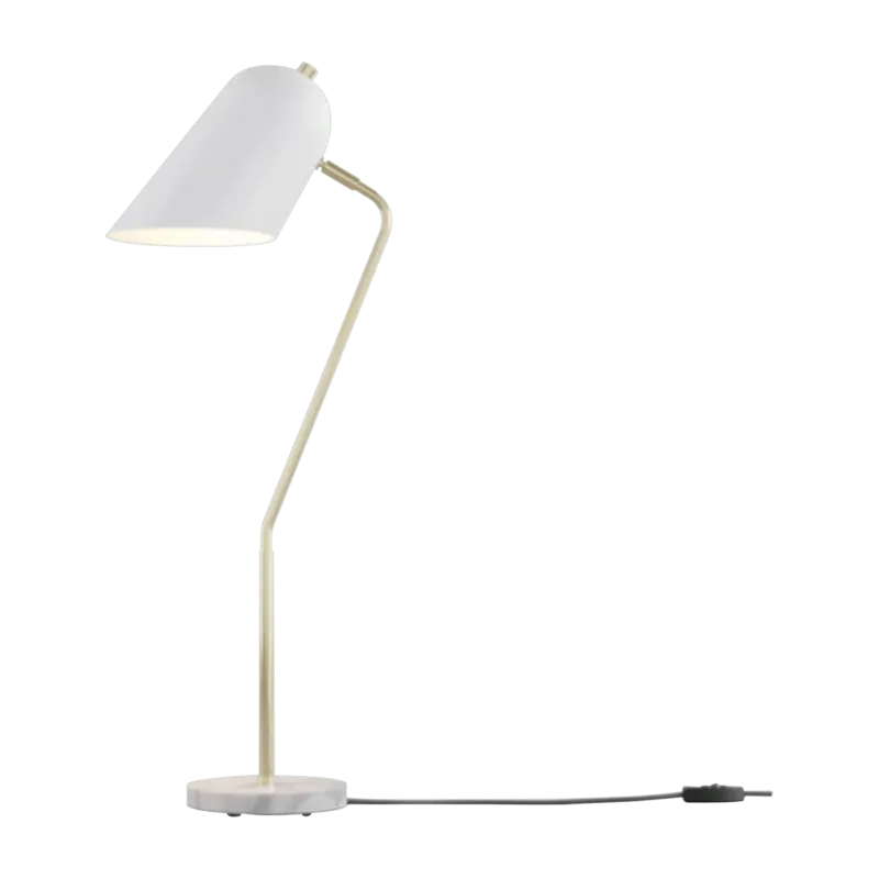 Lampe de table en laiton blanche 15,2 x 71 cm Cliff - Lambert & Fils - The Cool Republic