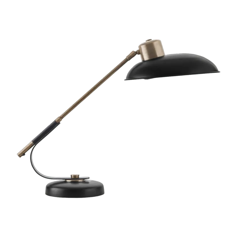 Lampe de table noire et dorée 50 cm Art Deco - House Doctor - The Cool Republic