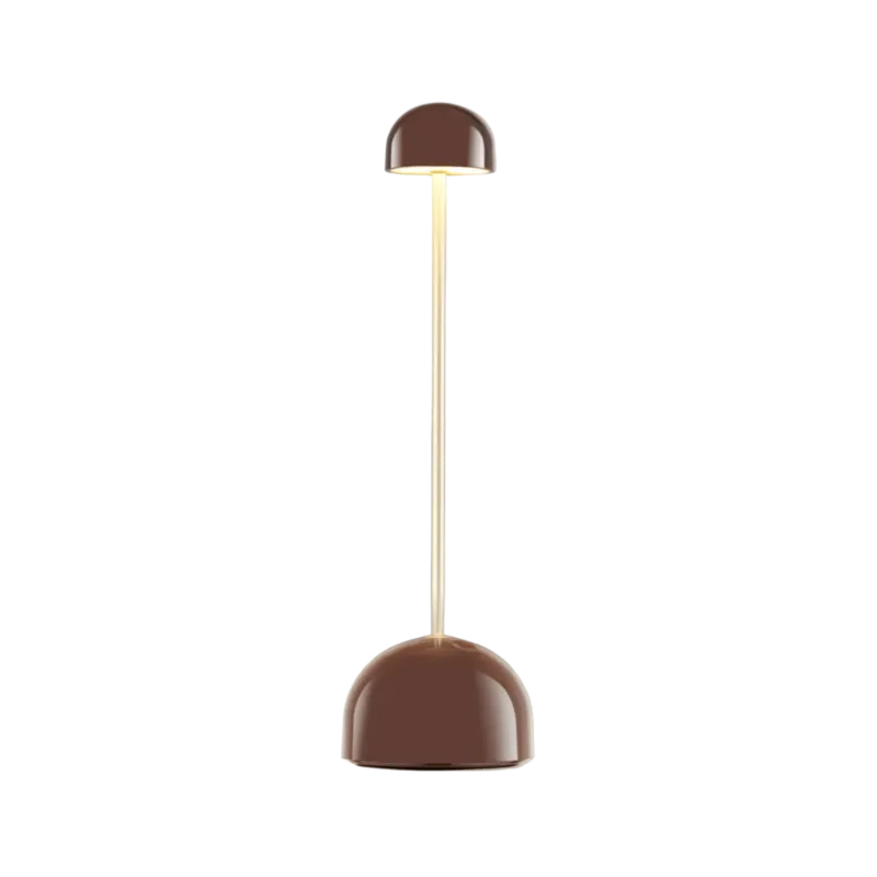 Lampe de table portable en polycarbonate chocolat 9x31cm Sips - Marset - The Cool Republic