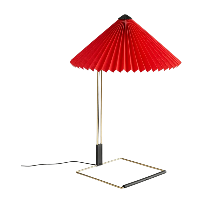 Lampe de table rouge et laiton Matin - HAY - The Cool Republic