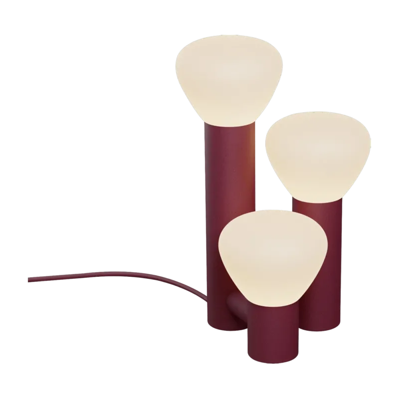 Lampe en aluminium bordeaux 46 cm Parc n°6 - Lambert & Fils - The Cool Republic
