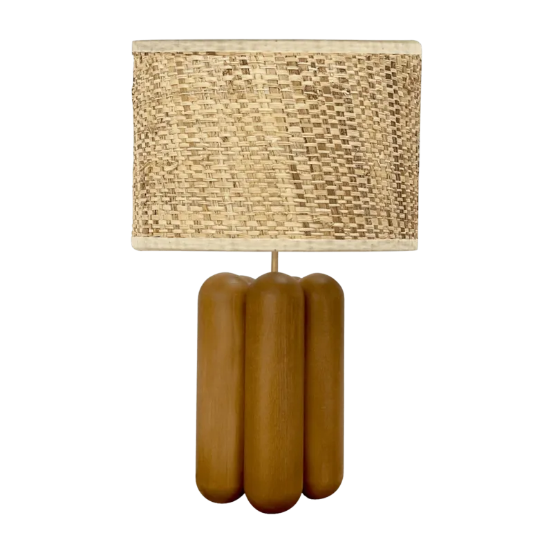 Lampe en bois et raphia Charlotte - Cosin Paris - The Cool Republic