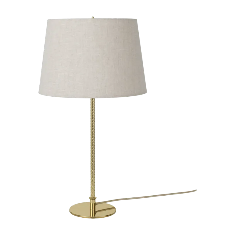 Lampe en laiton et toile beige Modèle 9205 - Gubi - The Cool Republic