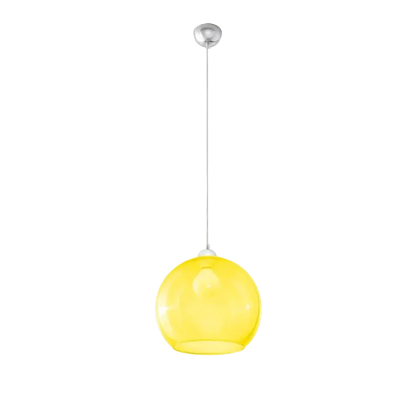Lampe pendante en acier jaune 30x120cm Ball - Sollux - The Cool Republic