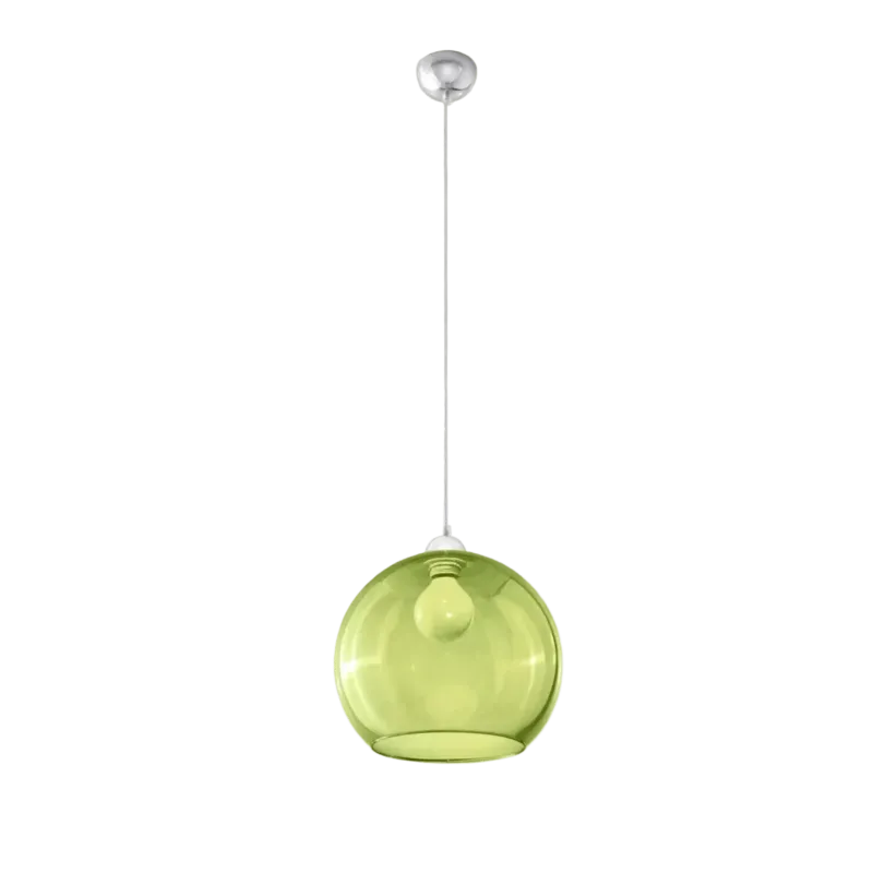 Lampe pendante en acier verte 30x120cm Ball - Sollux - The Cool Republic