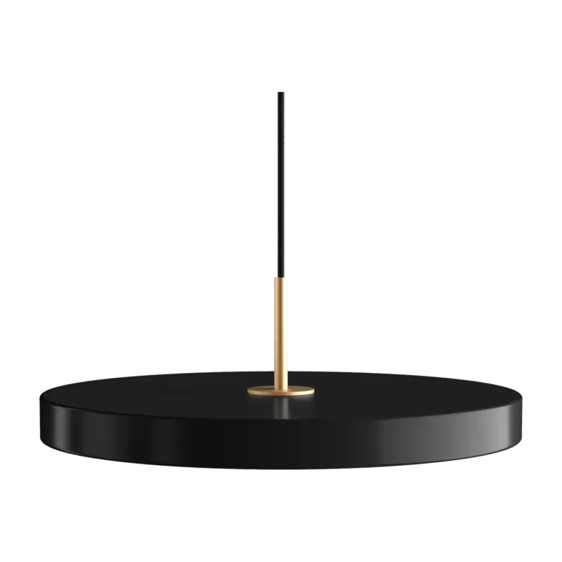 Lampe pendante LED noire avec détails en laiton Asteria - UMAGE - The Cool Republic