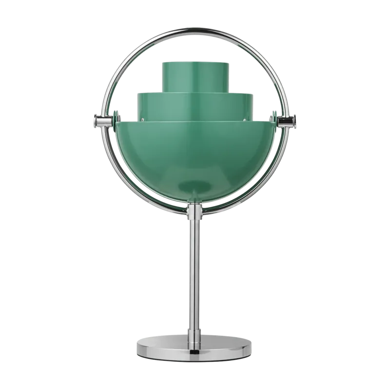 Lampe portable chromé et métal vert turquoise Multi-Lite - Gubi - The Cool Republic