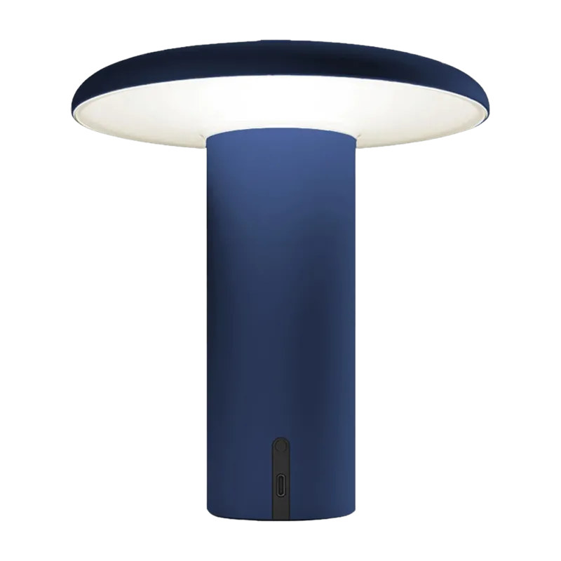 Lampe portable en aluminium anodisé bleu 19 cm Takku - Artemide - The Cool Republic