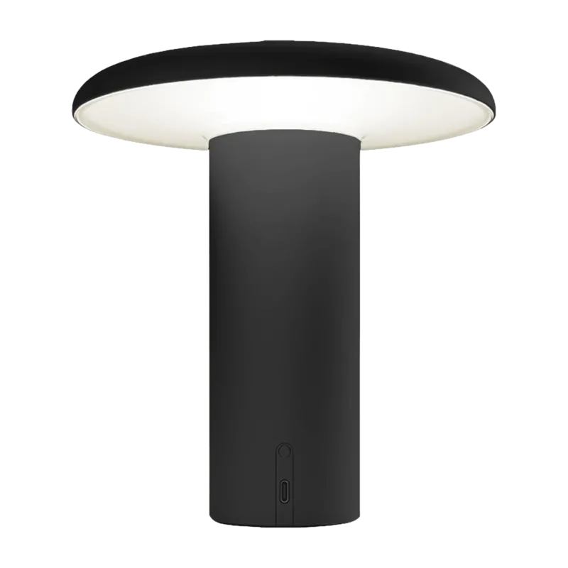 Lampe portable en aluminium anodisé noir 19 cm Takku - Artemide - The Cool Republic