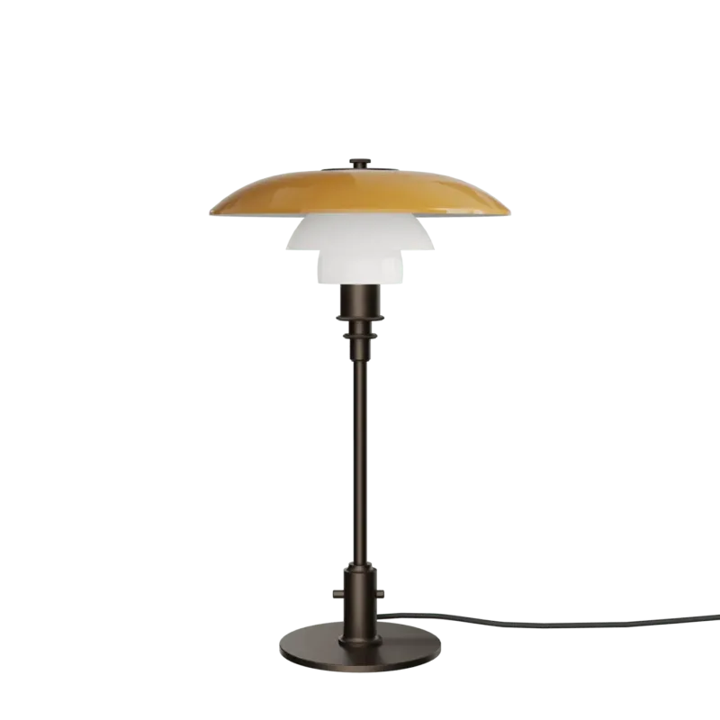 Lampe portable en laiton bruni et verre orange 28x47cm Centenary - Louis Poulsen - The Cool Republic