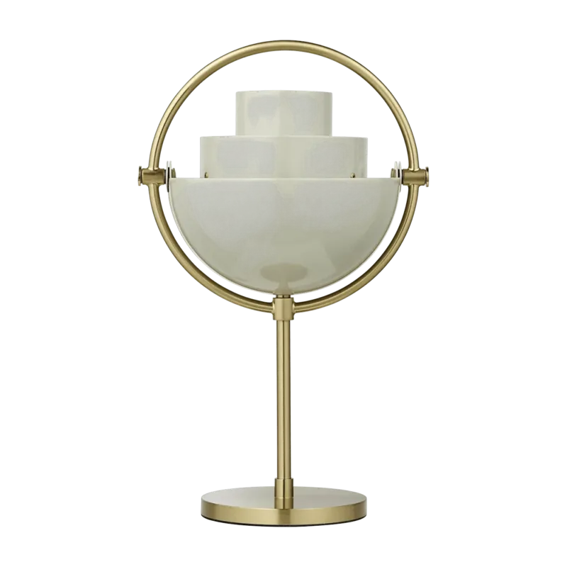 Lampe portable en laiton doré et métal gris pastel Multi-Lite - Gubi - The Cool Republic