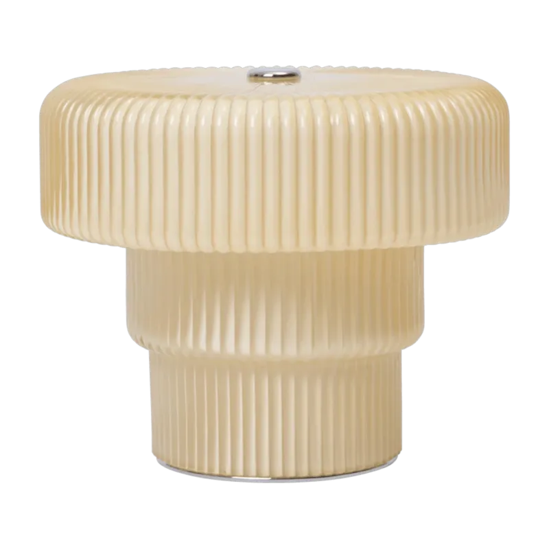 Lampe portable en verre peint beige 12x10,2cm Ripple - Ferm Living - The Cool Republic