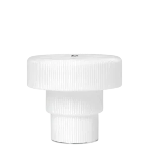 Lampe portable en verre soufflé blanc et acier chromé 19 x 16,5 cm Ripple - Ferm Living - The Cool Republic