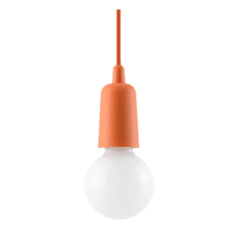 Lampe suspendue en pvc orange 9x90cm Diego 1 - Sollux - The Cool Republic