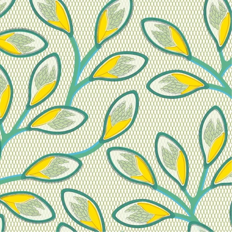 Lé de papier peint vert Nyambura - MUES Design - The Cool Republic