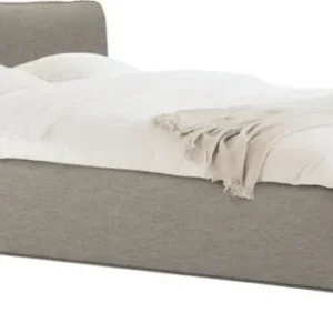 Lit coffre sur pieds en tissu brun clair 180x200cm Melu - noo.ma - The Cool Republic