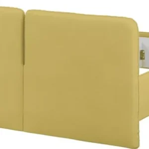 Lit coffre sur pieds en tissu jaune 180x200cm Melu - noo.ma - The Cool Republic