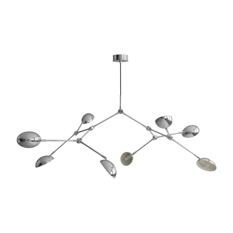 Lustre en acier brossé chromé 158x120x85cm Drop - 101 COPENHAGEN - The Cool Republic