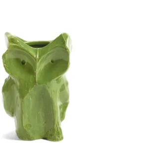 Vase hibou en grès vert 12cm Après Minuit - Serax