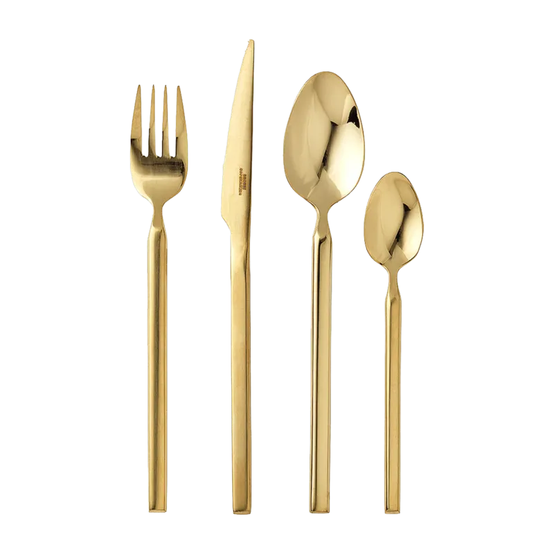Ménagère de couverts en inox doré Tvis - Broste Copenhagen - The Cool Republic