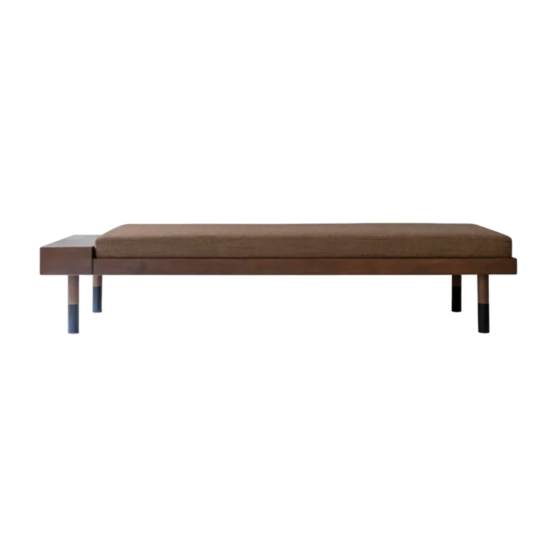 Méridienne en laine marron Mi - Kann Design - The Cool Republic