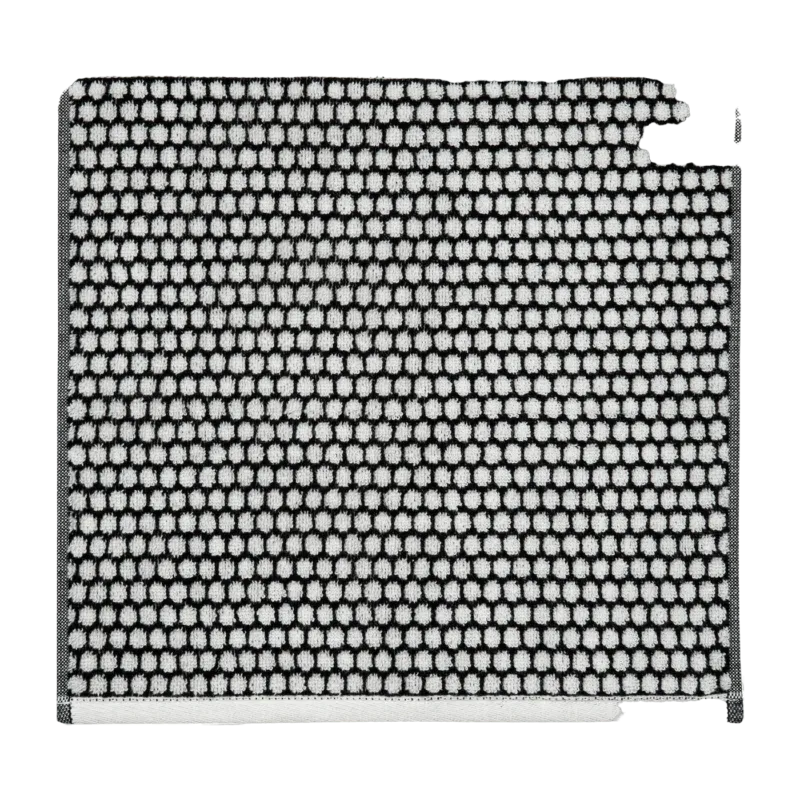 Mini-serviette de toilette noir et blanc cassé 31 x 31 cm Grid - Mette Ditmer - The Cool Republic