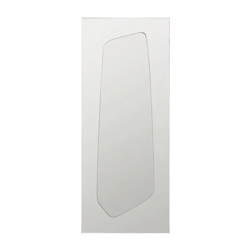 Miroir asymétrique en verre et support en zinc plaqué argent 55x2x135cm Folia - Ferm living - The Cool Republic