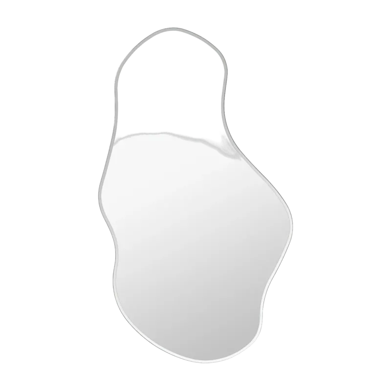 Miroir aux formes organiques chrome foncé 63,5 x 110 cm Pond - Ferm Living - The Cool Republic