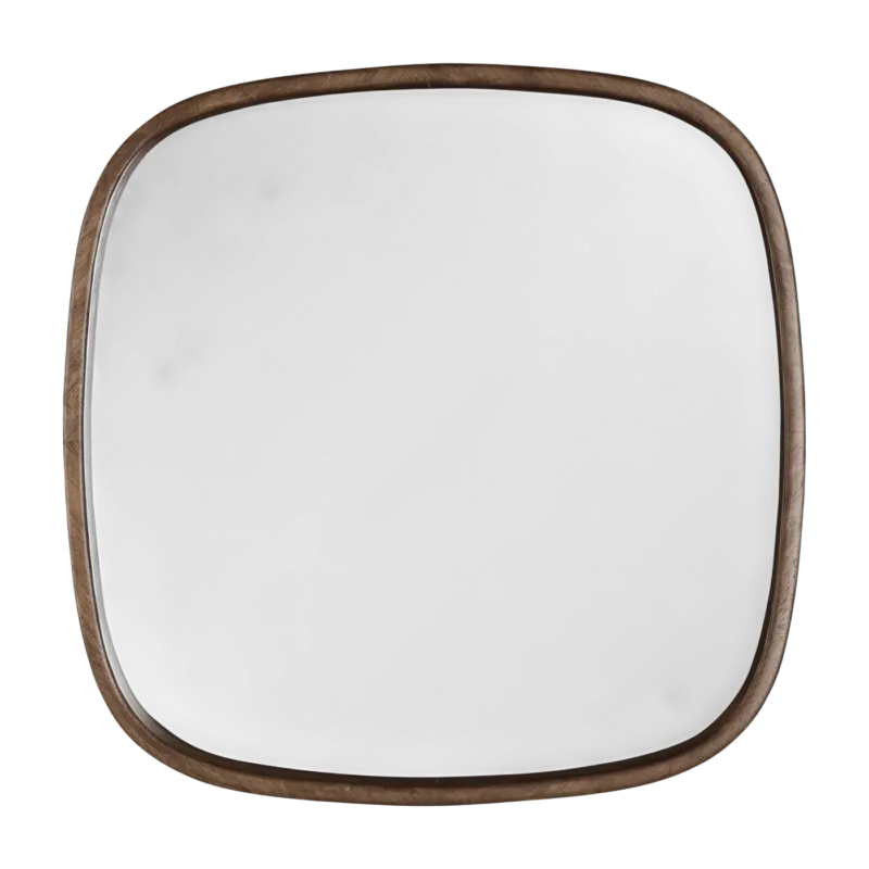 Miroir carré en bois d’hévéa 50x50cm Sorella - The Cool Republic - The Cool Republic