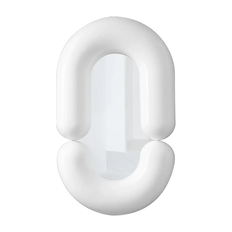 Miroir design en céramique émaillée blanc 90 cm Zodiac - Moustache - The Cool Republic